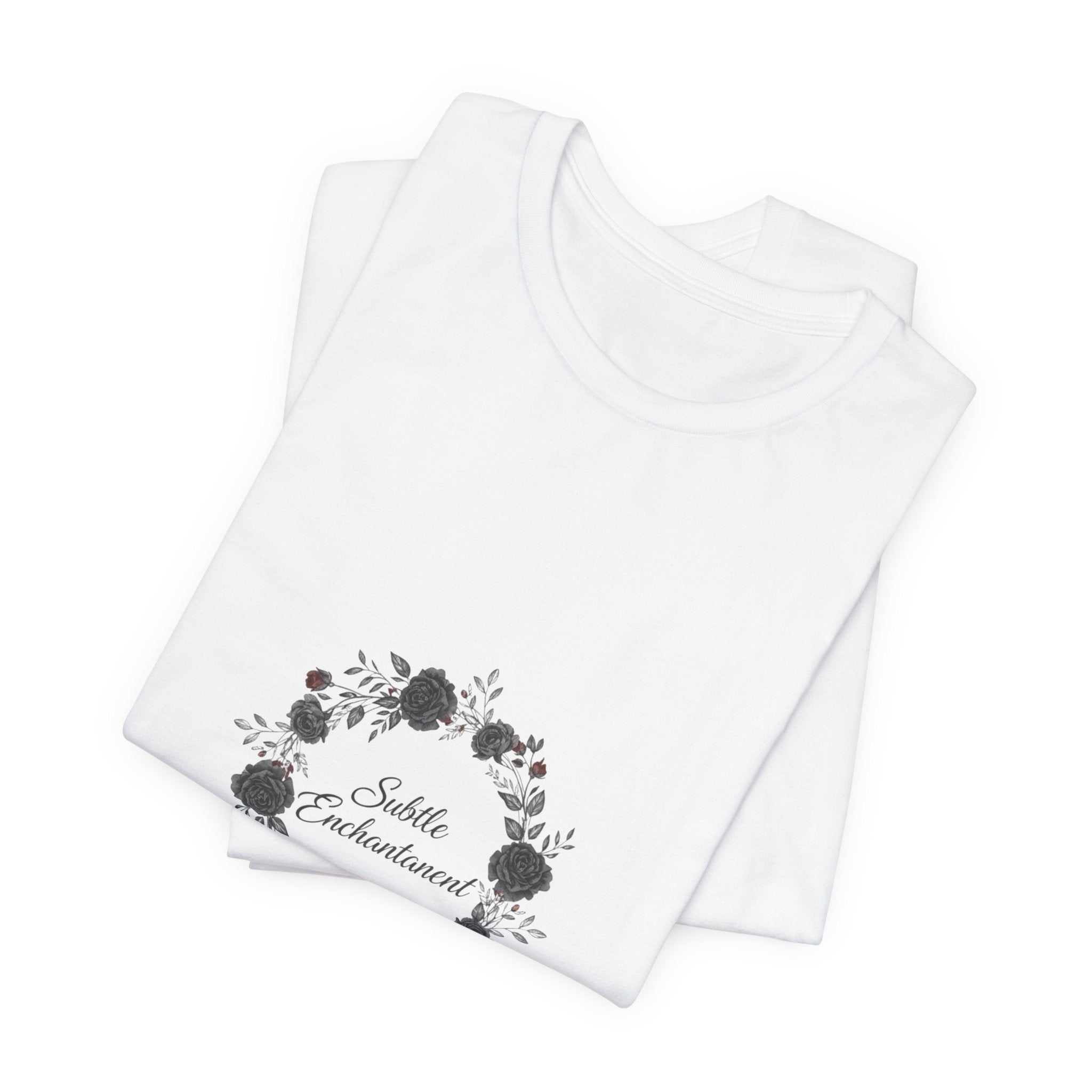 Moon Rose Wreath Tee | gothic floral tee, dark romance shirt