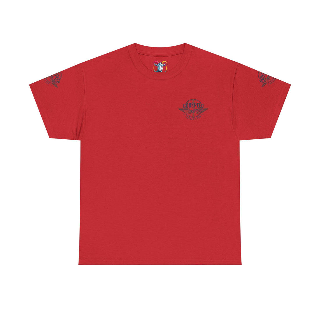 Godspeed Freedom Run Unisex Heavy Cotton Tee, Classic Graphic T-Shirt, Casual Wear, Gift for Runners, Vintage Style Apparel - Goat Corp