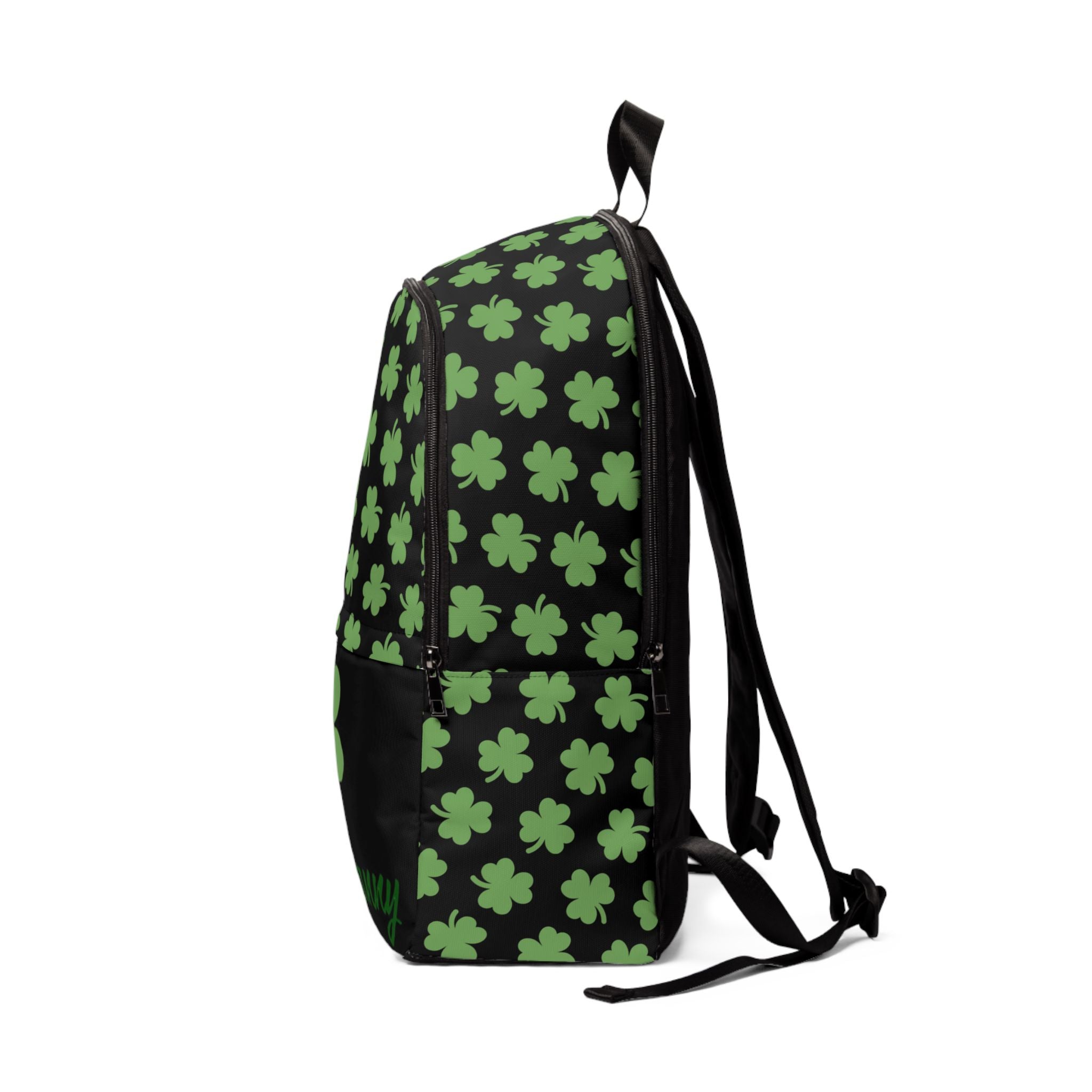 Lucky Shamrock Unisex Backpack | St. Patrick's Day Gear | Eco-Friendly Student Bag | Trendy Green Clover Tote | Everyday Use Rucksack - Goat Corp
