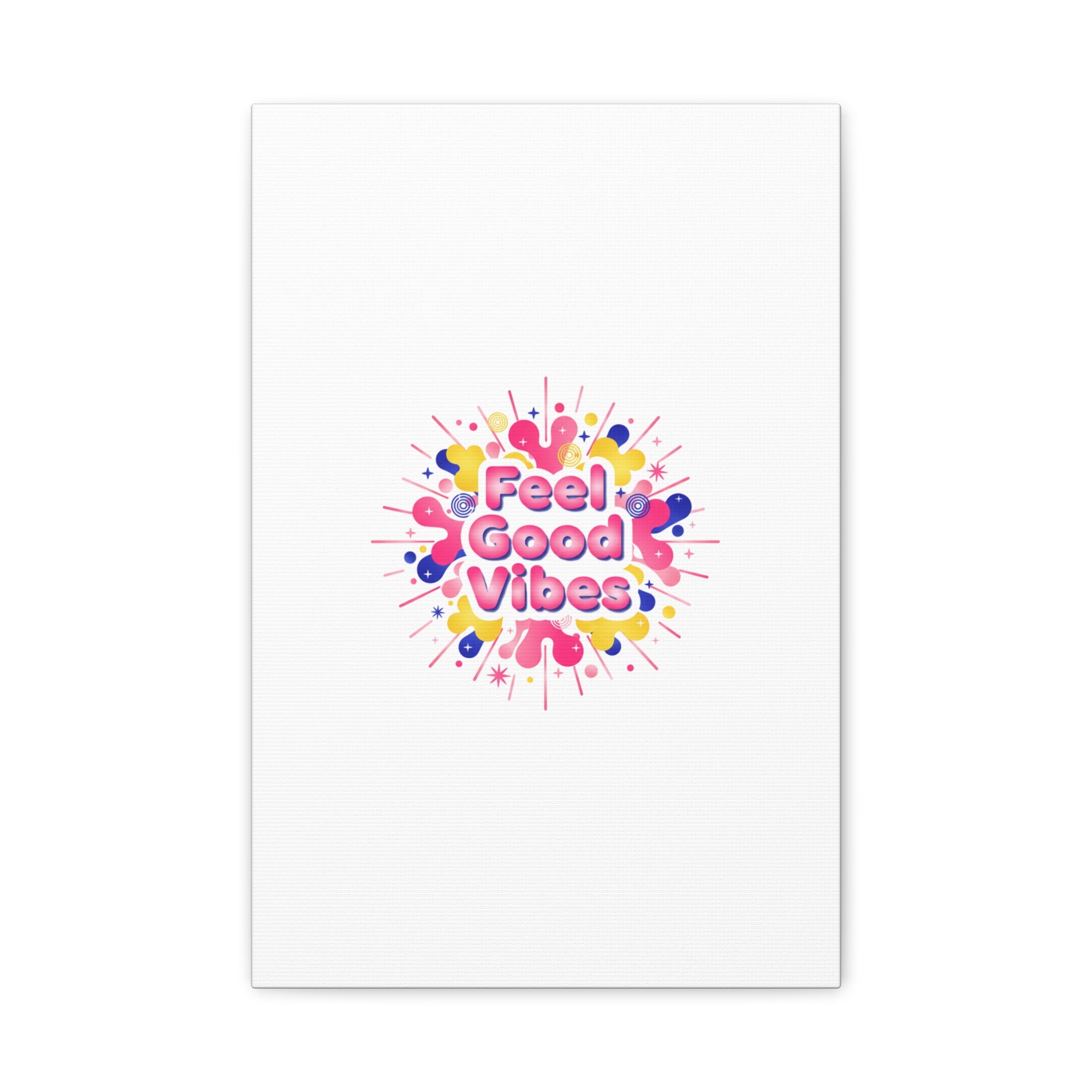 Feel Good Vibes Canvas | Dopamine Decor, Neon Gradient Squishy Art
