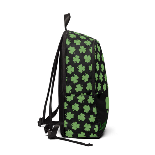 Lucky Shamrock Unisex Backpack | St. Patrick's Day Gear | Eco-Friendly Student Bag | Trendy Green Clover Tote | Everyday Use Rucksack