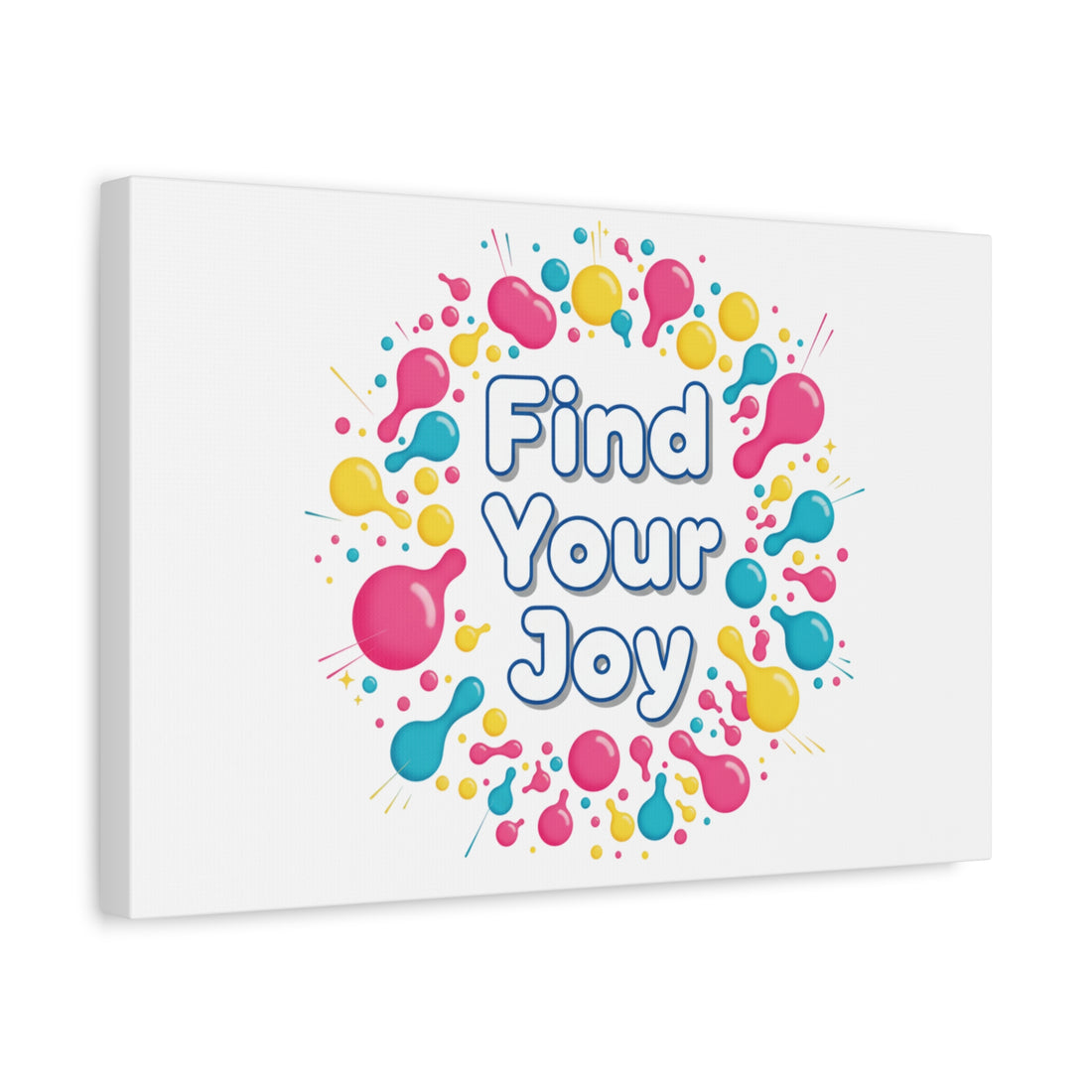 Find Your Joy Canvas | Dopamine Decor, Neon Gradient Squiggle Art