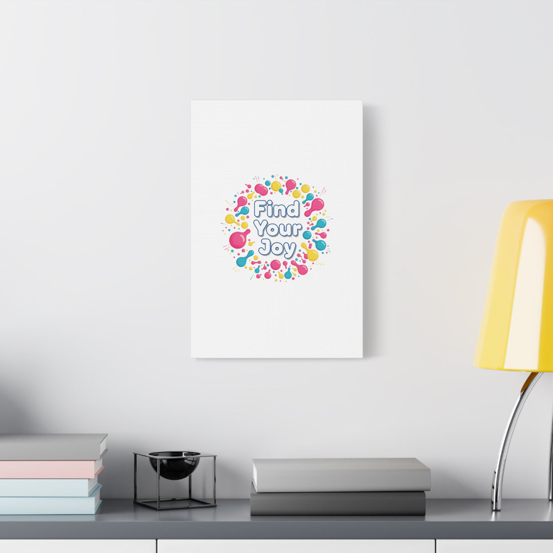 Find Your Joy Canvas | Dopamine Decor, Neon Gradient Squiggle Art