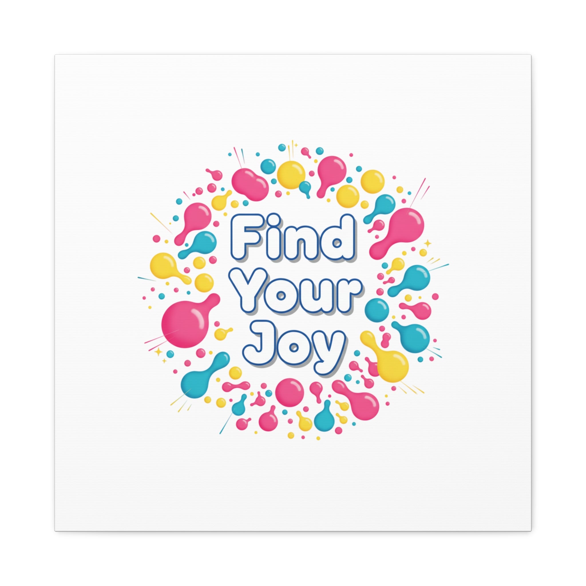 Find Your Joy Canvas | Dopamine Decor, Neon Gradient Squiggle Art