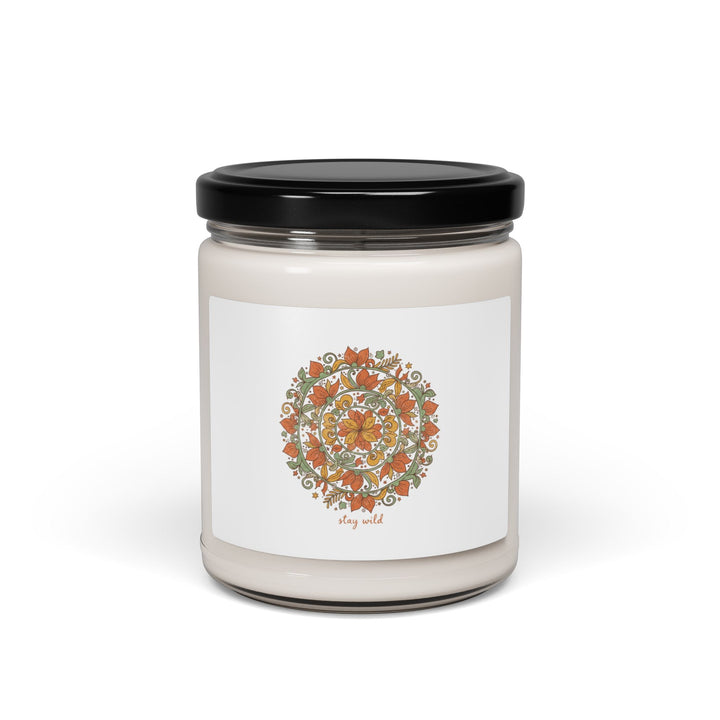 Boho Mandala Candle | Soy Jar Candle, Vintage Paisley Pattern