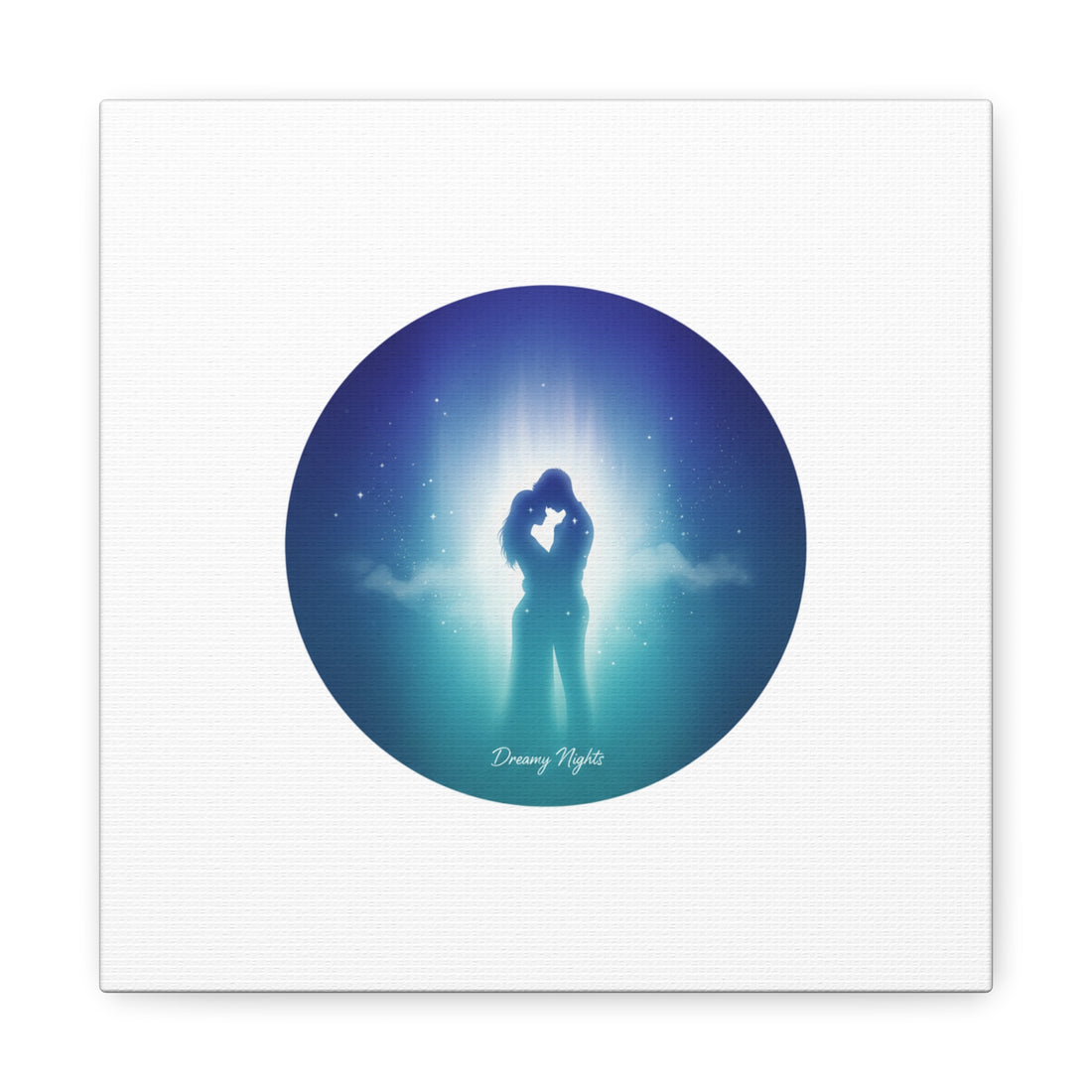 Dreamy Nightscape Canvas | Afterlight Atmospheric Print, Luminous Night Bloom