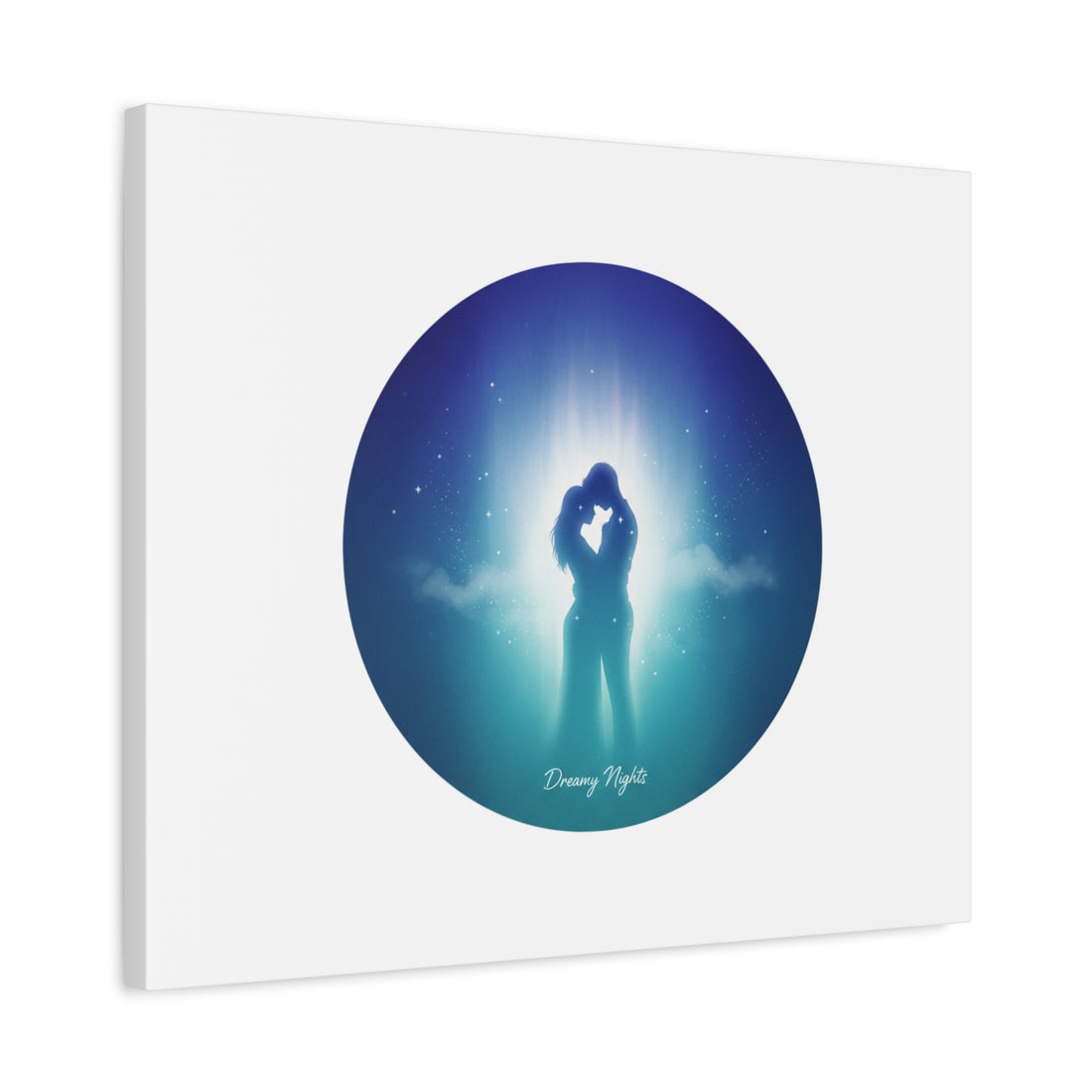 Dreamy Nightscape Canvas | Afterlight Atmospheric Print, Luminous Night Bloom