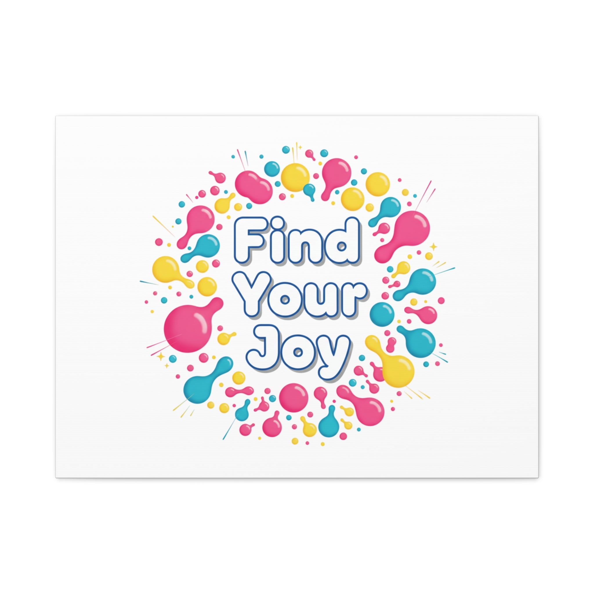 Find Your Joy Canvas | Dopamine Decor, Neon Gradient Squiggle Art