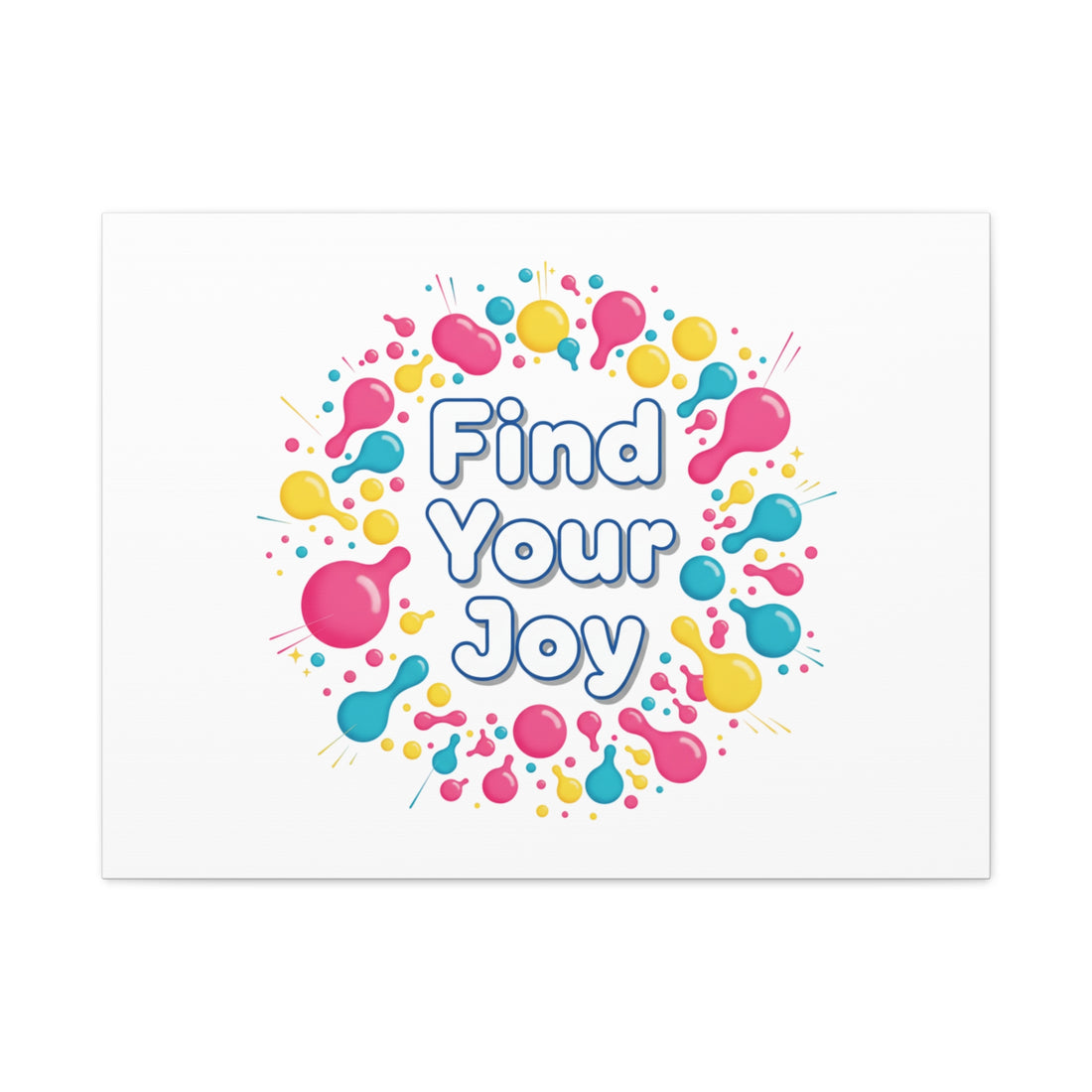 Find Your Joy Canvas | Dopamine Decor, Neon Gradient Squiggle Art