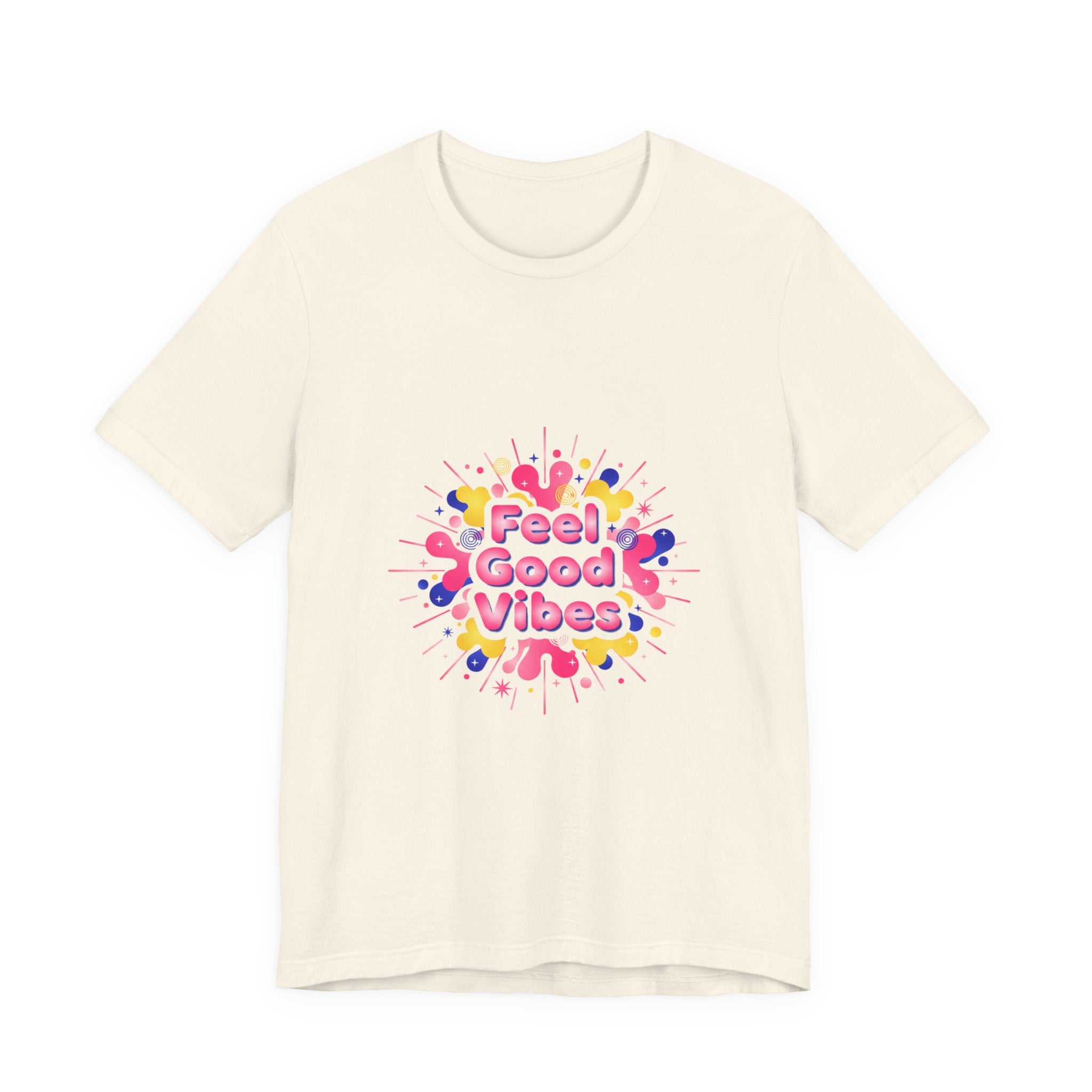 Feel Good Vibes tee | Dopamine Decor neon gradient squiggle art