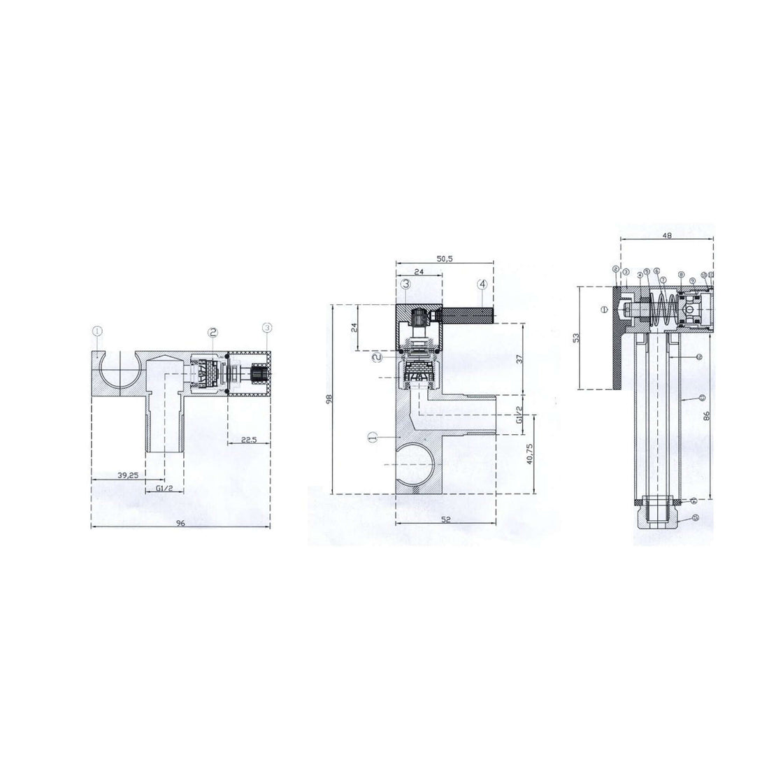 2.0 Ronde RVS Bidet Handdoucheset Wiesbaden