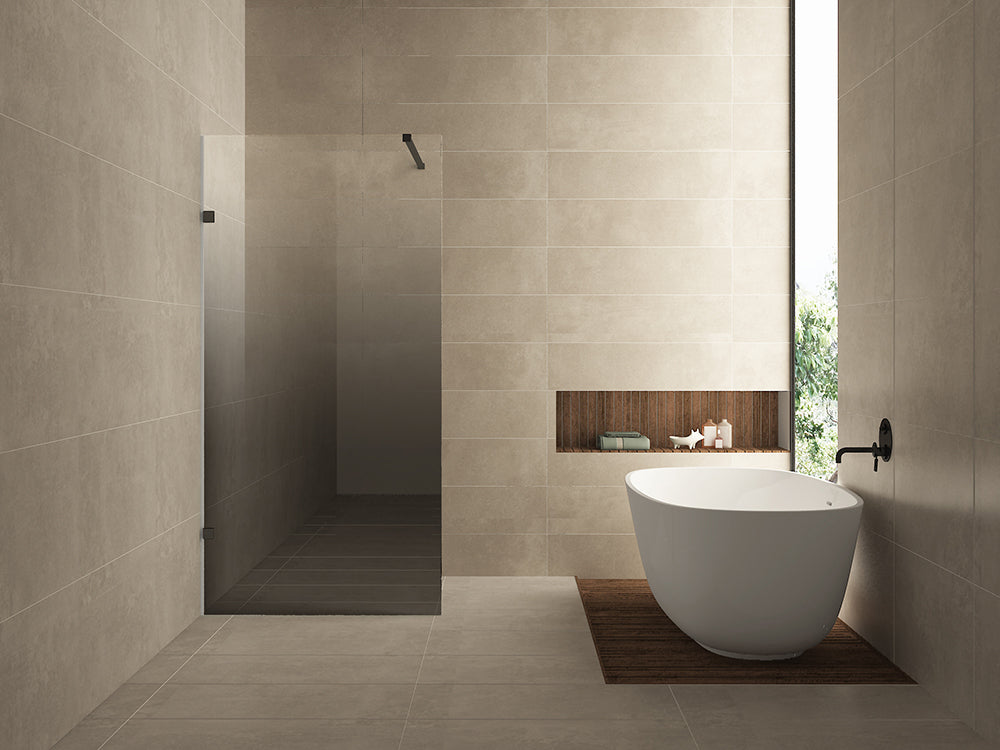 Less inloopdouche links 1200 x 2000 x 8 mm nano spiegelrook- naar helder glas/mat zwart