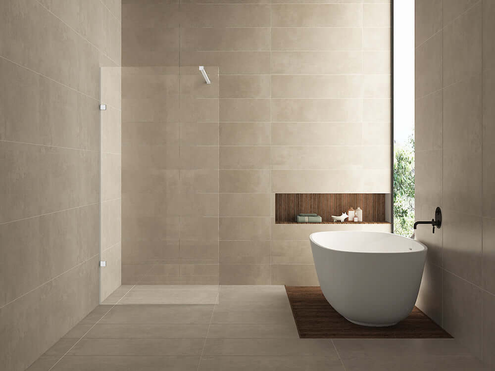 Wiesbaden Less 50x200 cm Inloopdouche met 8 mm Nano Helder Glas Mat Wit