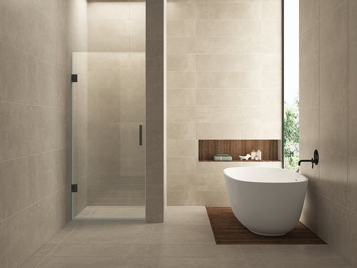 Less nisdeur 800 x 2000 x 8 mm nano helder glas/gunmetal