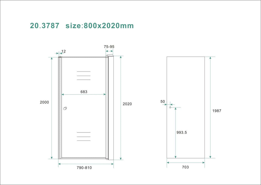 Wiesbaden Nisdeur met Rookglas Profiel 80x202 cm 8mm Nano Coating