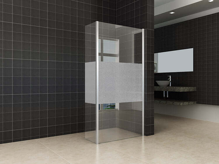 Wiesbaden Zijwand Hoekprofiel met Middenband 40x200 cm 10 mm Nano