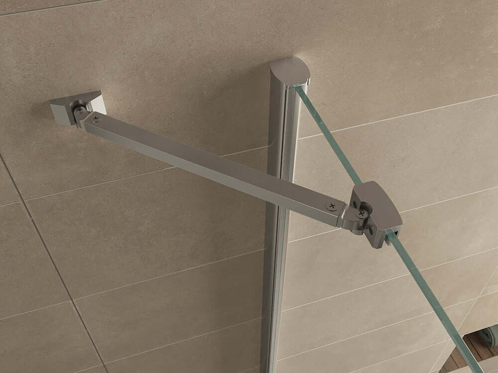 Wiesbaden vierkante douchecabine 1 draaideur 90x90 cm 8 mm nano-coating