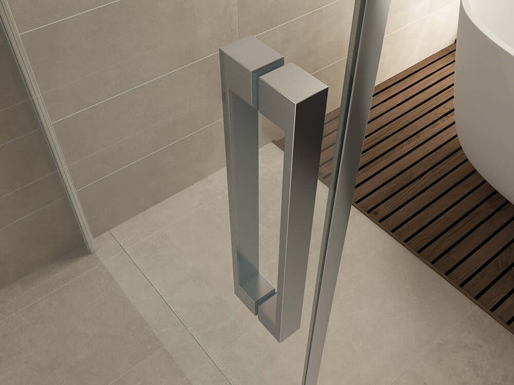 Wiesbaden vierkante douchecabine 1 draaideur 90x90 cm 8 mm nano-coating