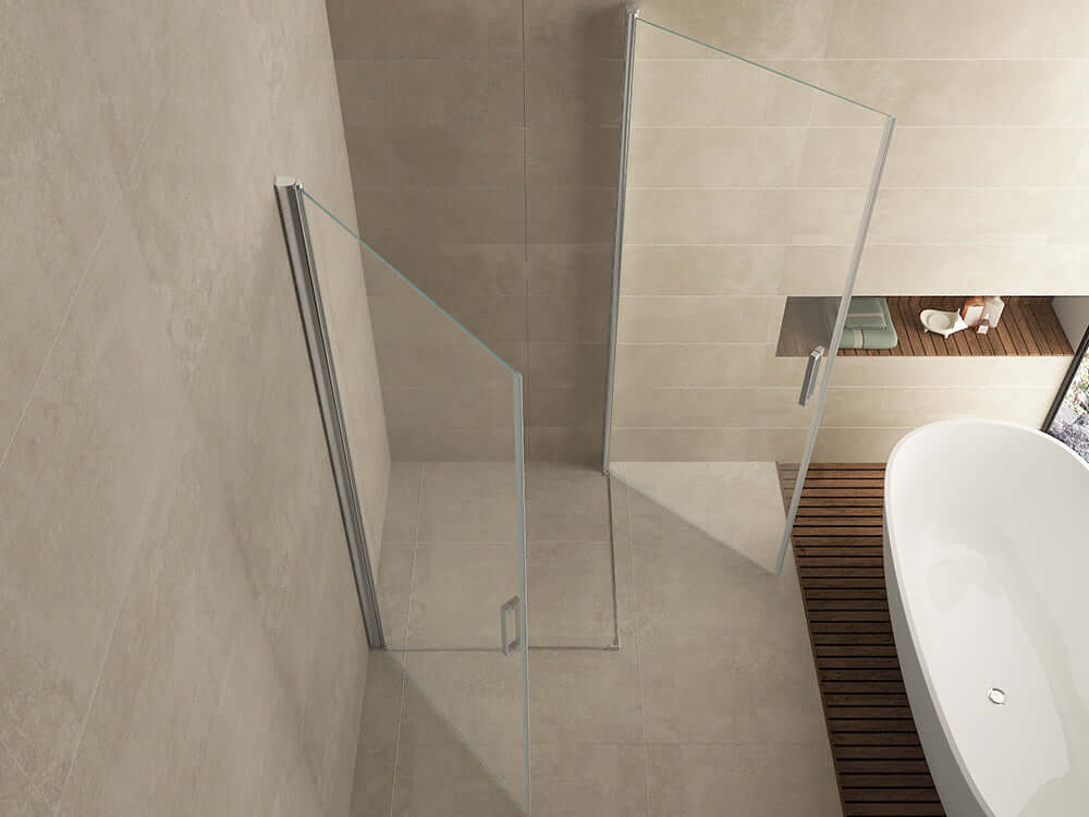 Wiesbaden Uni Dubbele Draaidouchedeur 1000x1000x2000 mm 8mm Nano Coating