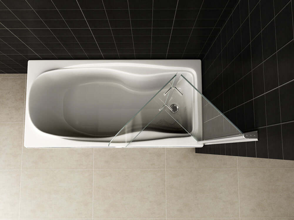 Wiesbaden Opvouwbare Badwand 100x140 cm 6mm Nano Coating