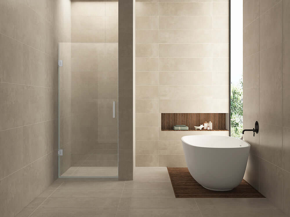 Wiesbaden Minder 100x200 cm glas voor nisdeur, 8 mm nano helder glas