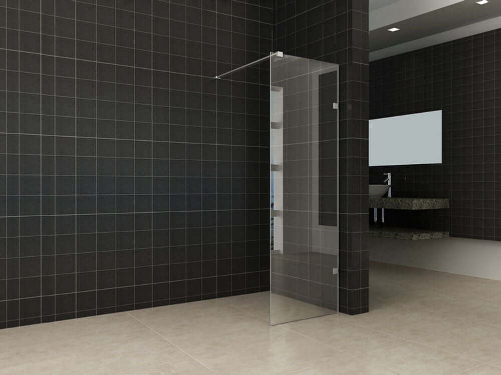 Profielloze inloopdouche Wiesbaden 50X200 Cm met 8 mm nanoglas