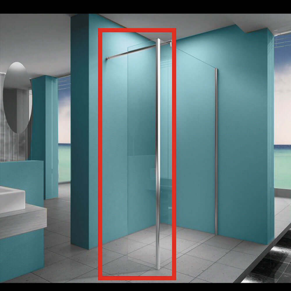 Actie Zijwand Wiesbaden Hoekprofiel 30x200 cm Nano Coating 8 mm