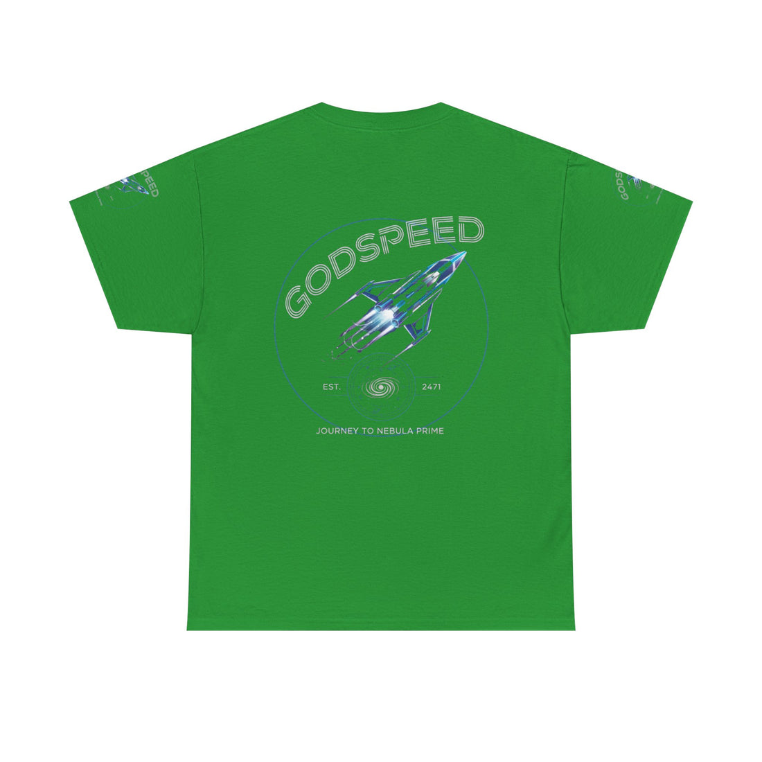 Rocket Space Unisex Tee - Godspeed to the Stars Design - Goat Corp