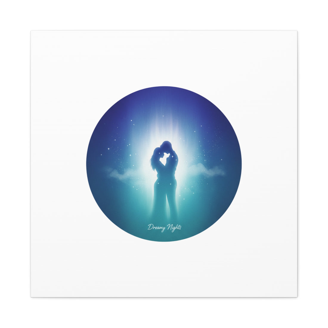 Dreamy Nightscape Canvas | Afterlight Atmospheric Print, Luminous Night Bloom