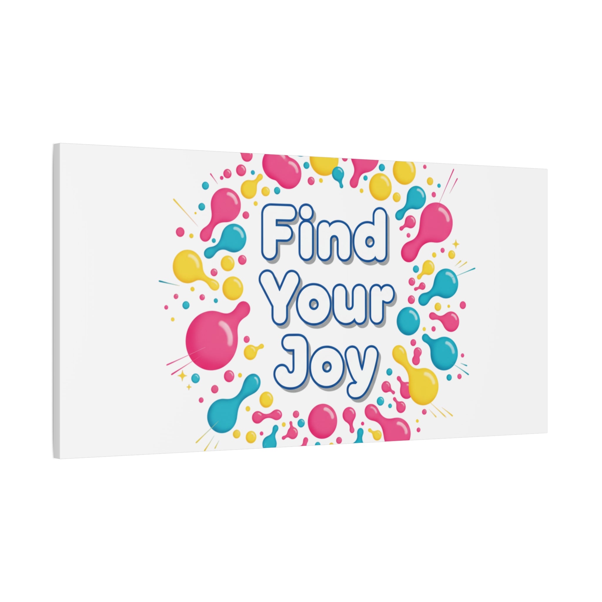 Find Your Joy Canvas | Dopamine Decor, Neon Gradient Squiggle Art