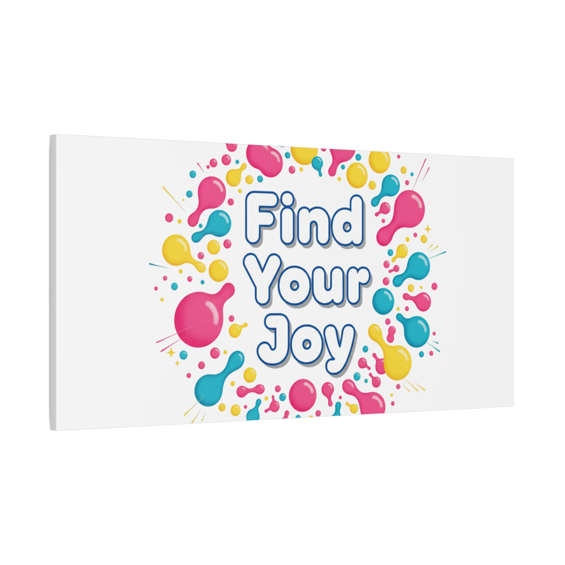 Find Your Joy Canvas | Dopamine Decor, Neon Gradient Squiggle Art