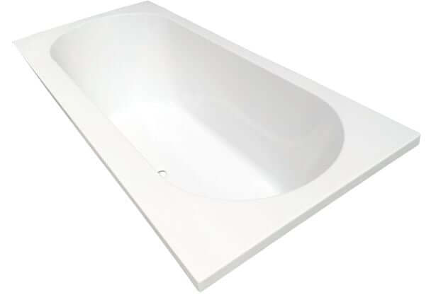 Wiesbaden Portus Rd Inbouwbad 170x70x43 cm Glanzend Wit