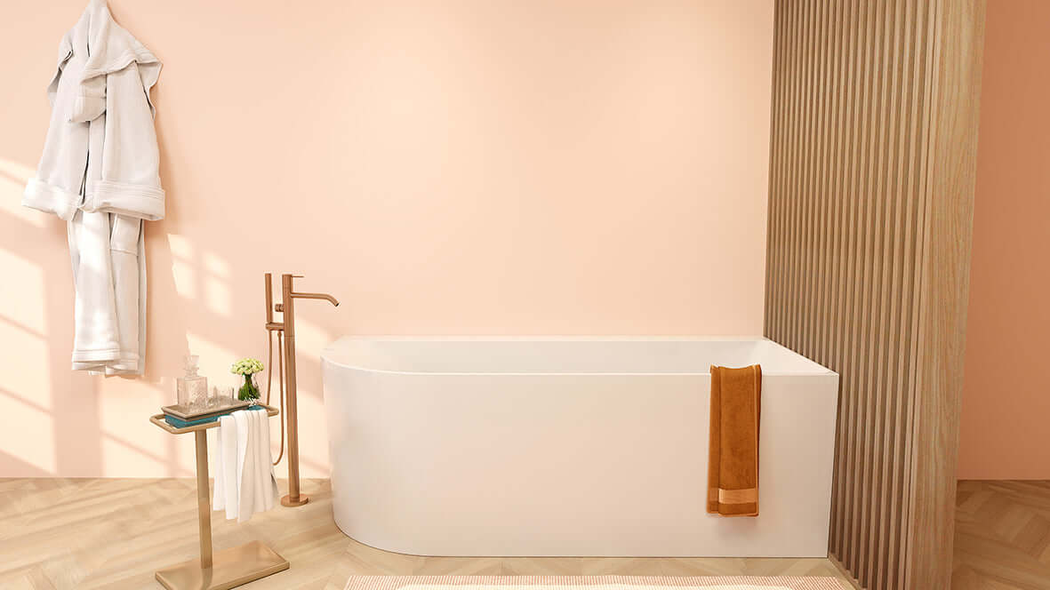 Zenn Hoekbad Wiesbaden Rechts 170x75 cm met Afvoer Wit