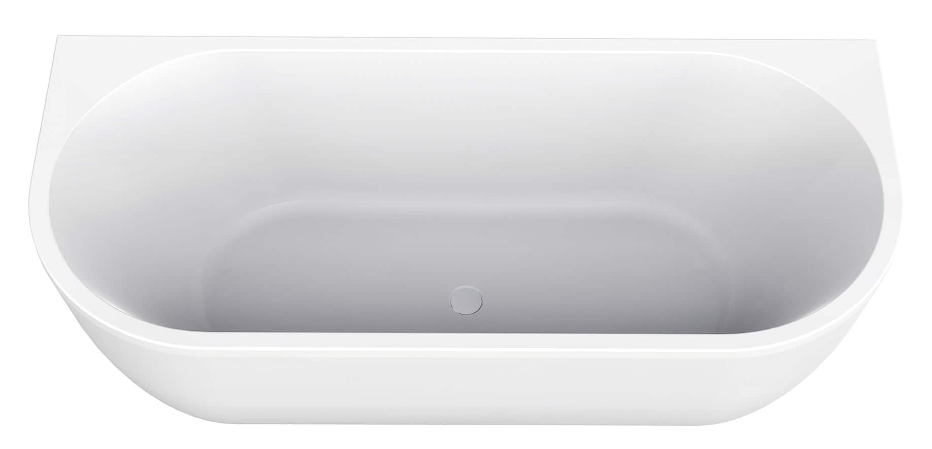 Zenn halfvrijstaand bad Wiesbaden 170X75 cm met afvoer in wit