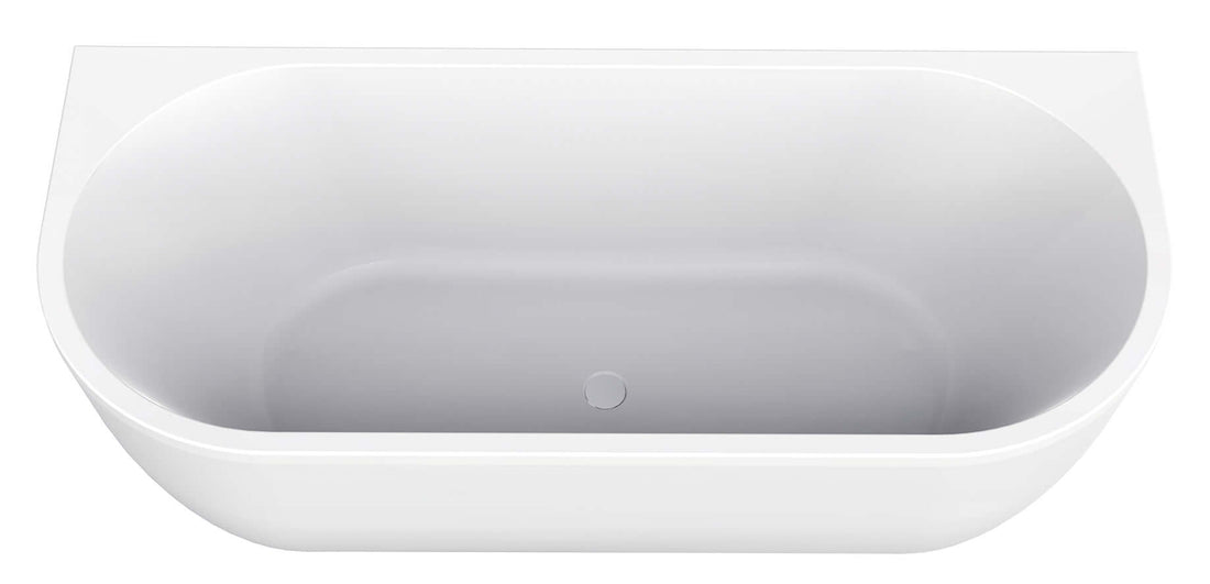 Zenn halfvrijstaand bad Wiesbaden 170X75 cm met afvoer in wit