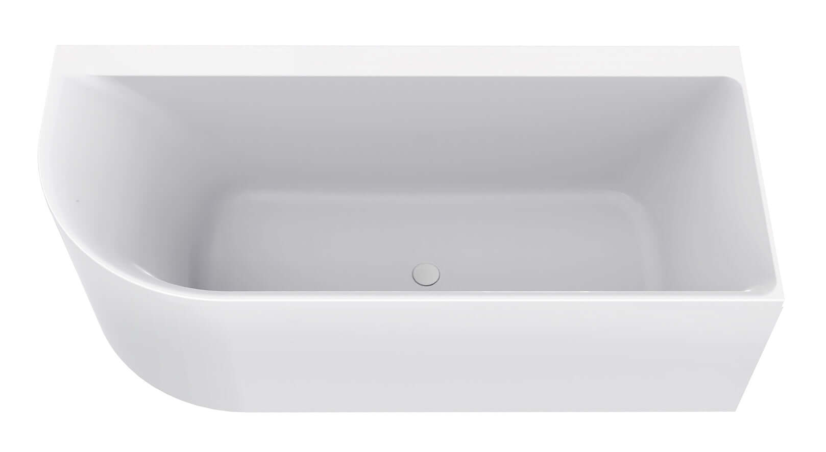 Zenn Hoekbad Wiesbaden 180x80 cm met Afvoer Wit