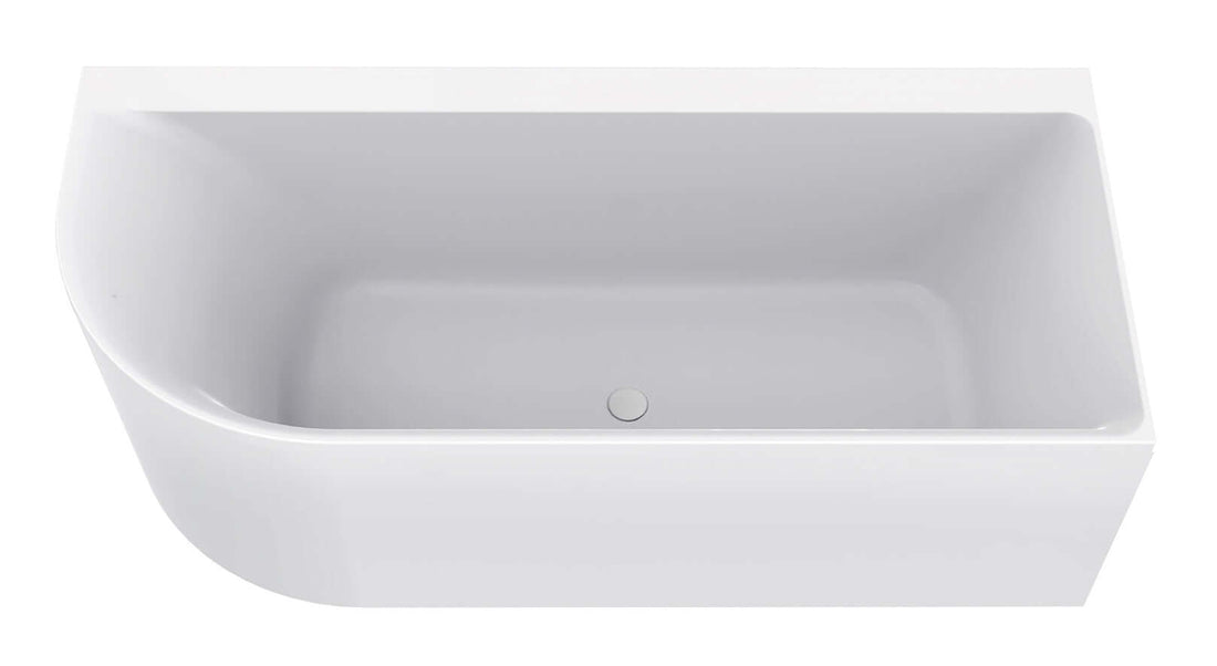 Zenn Hoekbad Wiesbaden 180x80 cm met Afvoer Wit