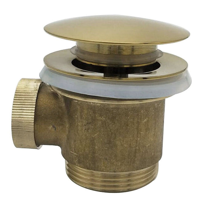 Caral clickwaste afvoerplug vrijstaand bad 1 1/2" geborsteld messing PVD