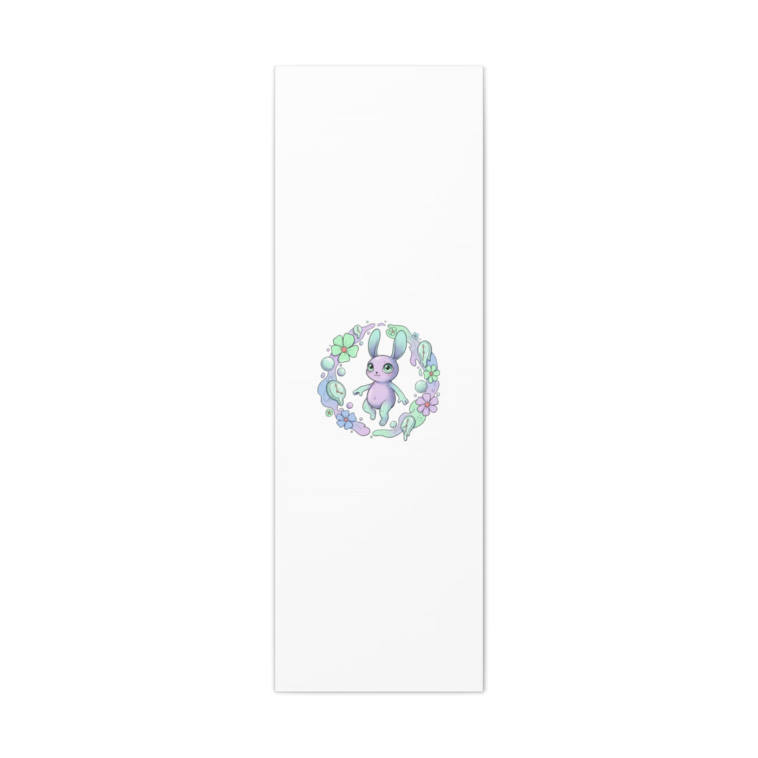 Micro-Surreal Bunny Wreath Canvas | Weirdcore Micro-Surrealism Art