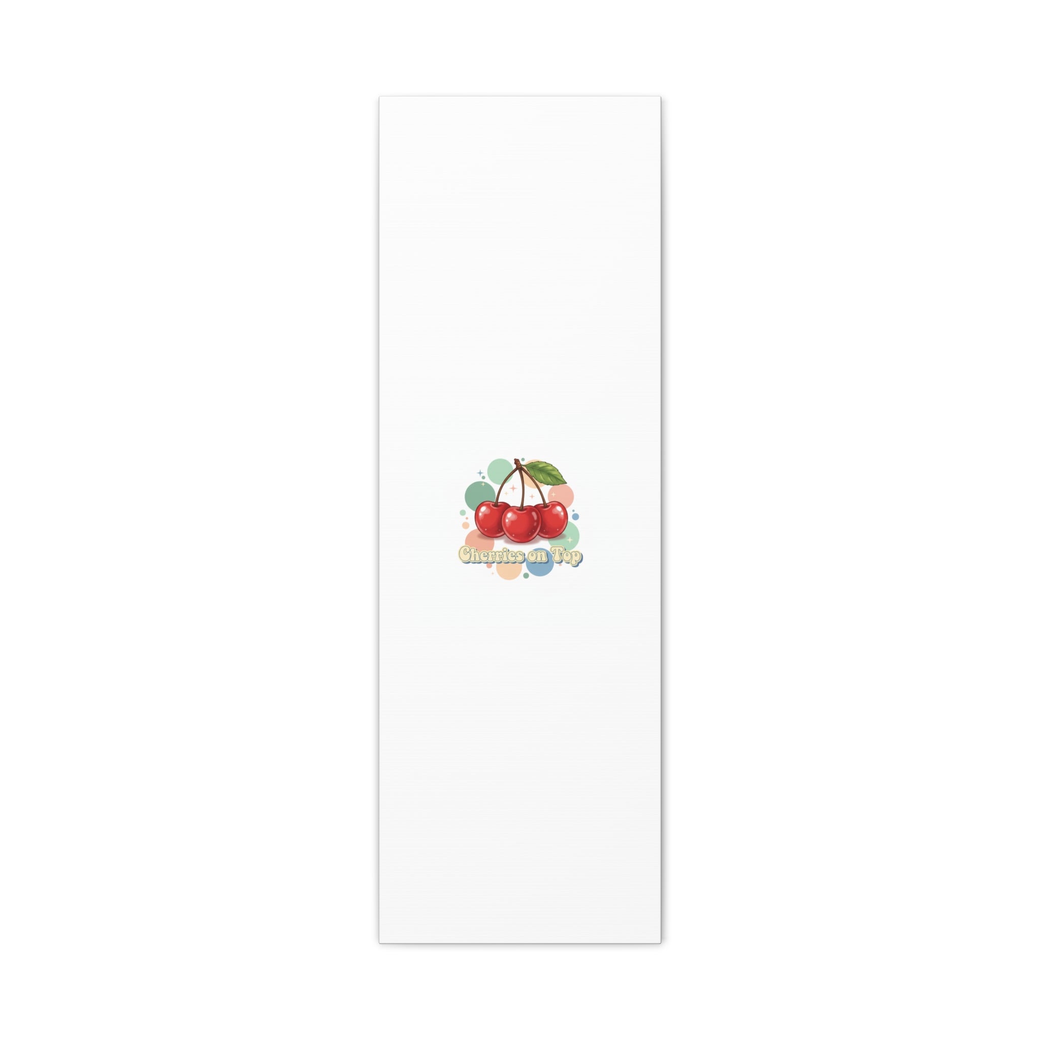 Cherries on Top Canvas | Retro Kawaii Fruit Wall Art