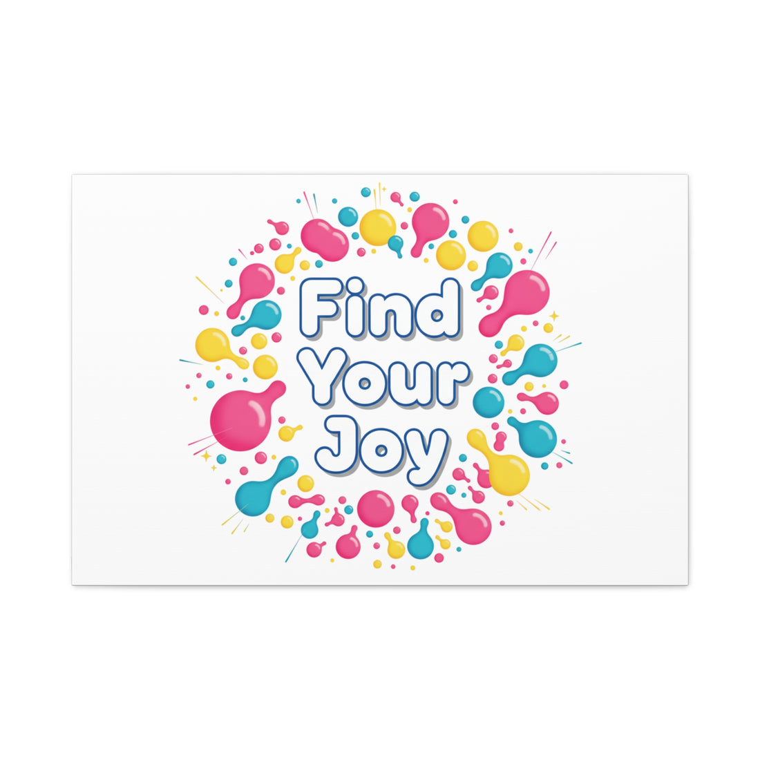 Find Your Joy Canvas | Dopamine Decor, Neon Gradient Squiggle Art