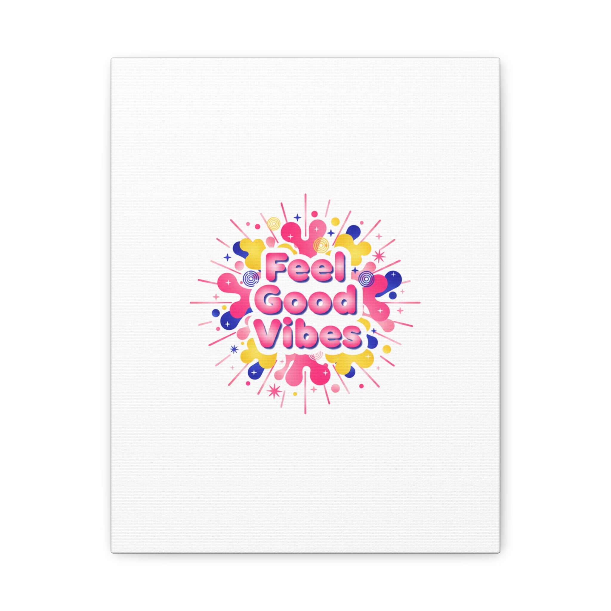 Feel Good Vibes Canvas | Dopamine Decor, Neon Gradient Squishy Art