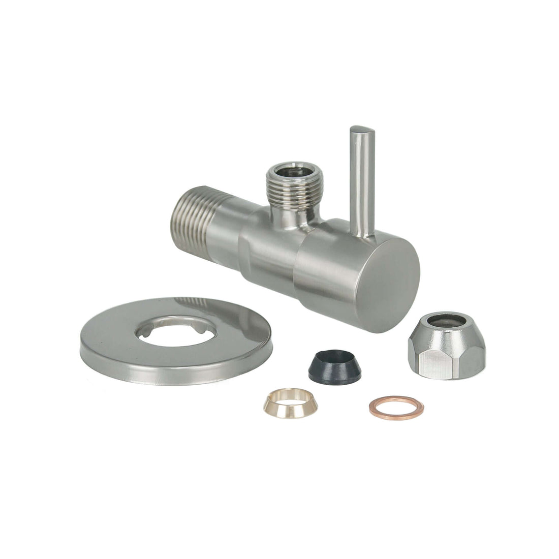 Xellanz Minimaal Hoekventiel Wiesbaden 1/2 X 3/8 Of Compressie 10 Mm in Geborsteld Staal