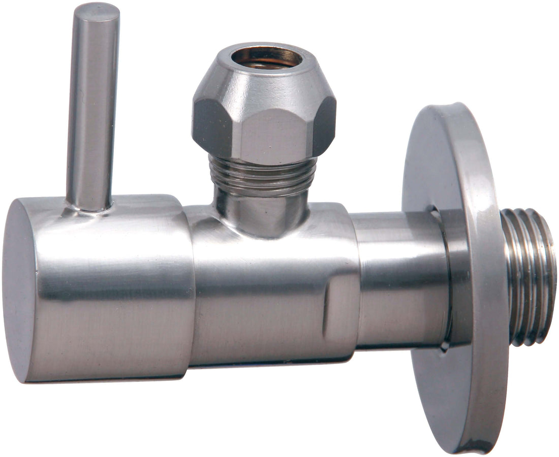 Xellanz Minimaal Hoekventiel Wiesbaden 1/2 X 3/8 Of Compressie 10 Mm in Geborsteld Staal