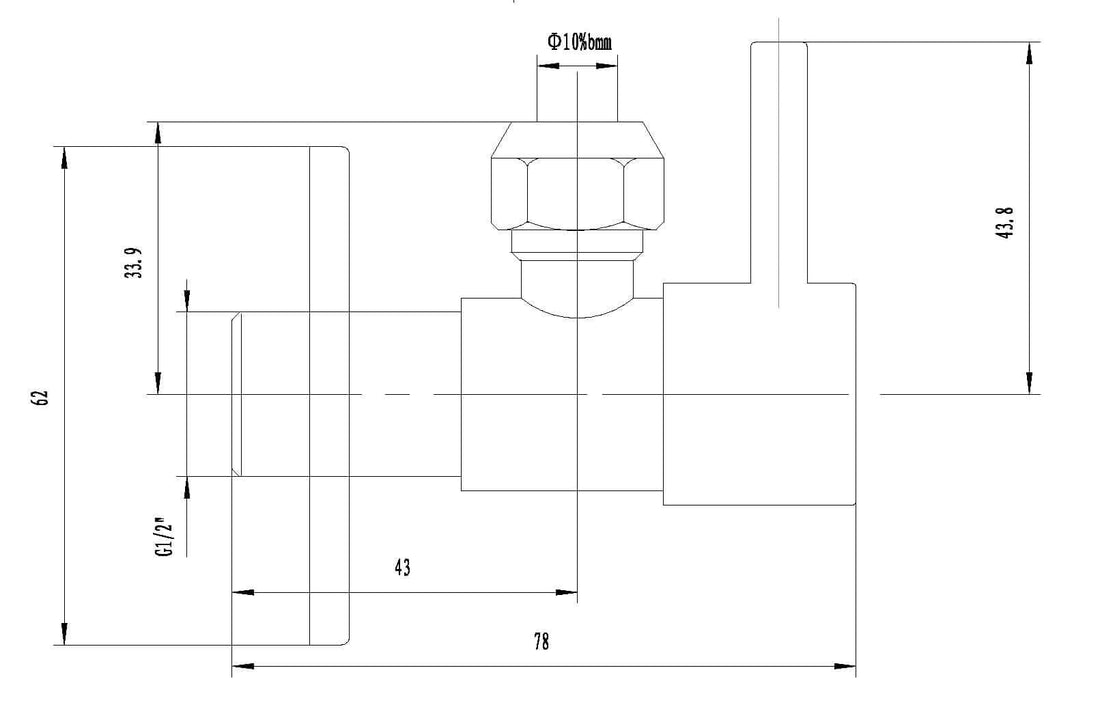 Xellanz Minimaal Hoekventiel 1/2 x 3/8 of Compressie 10 mm Brons Wiesbaden