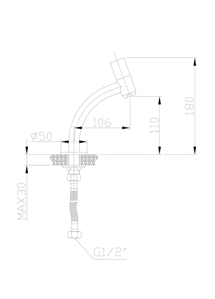 Zeta fonteinkraan 1/2" chroom