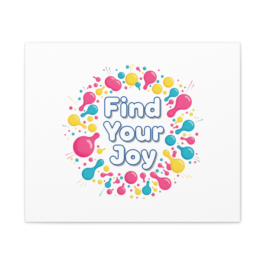Find Your Joy Canvas | Dopamine Decor, Neon Gradient Squiggle Art