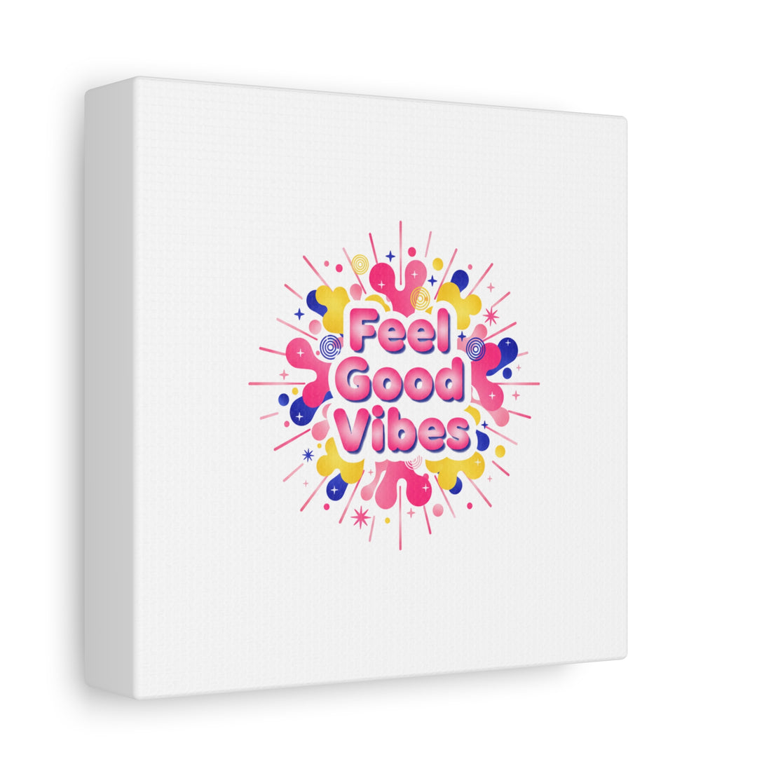 Feel Good Vibes Canvas | Dopamine Decor, Neon Gradient Squishy Art