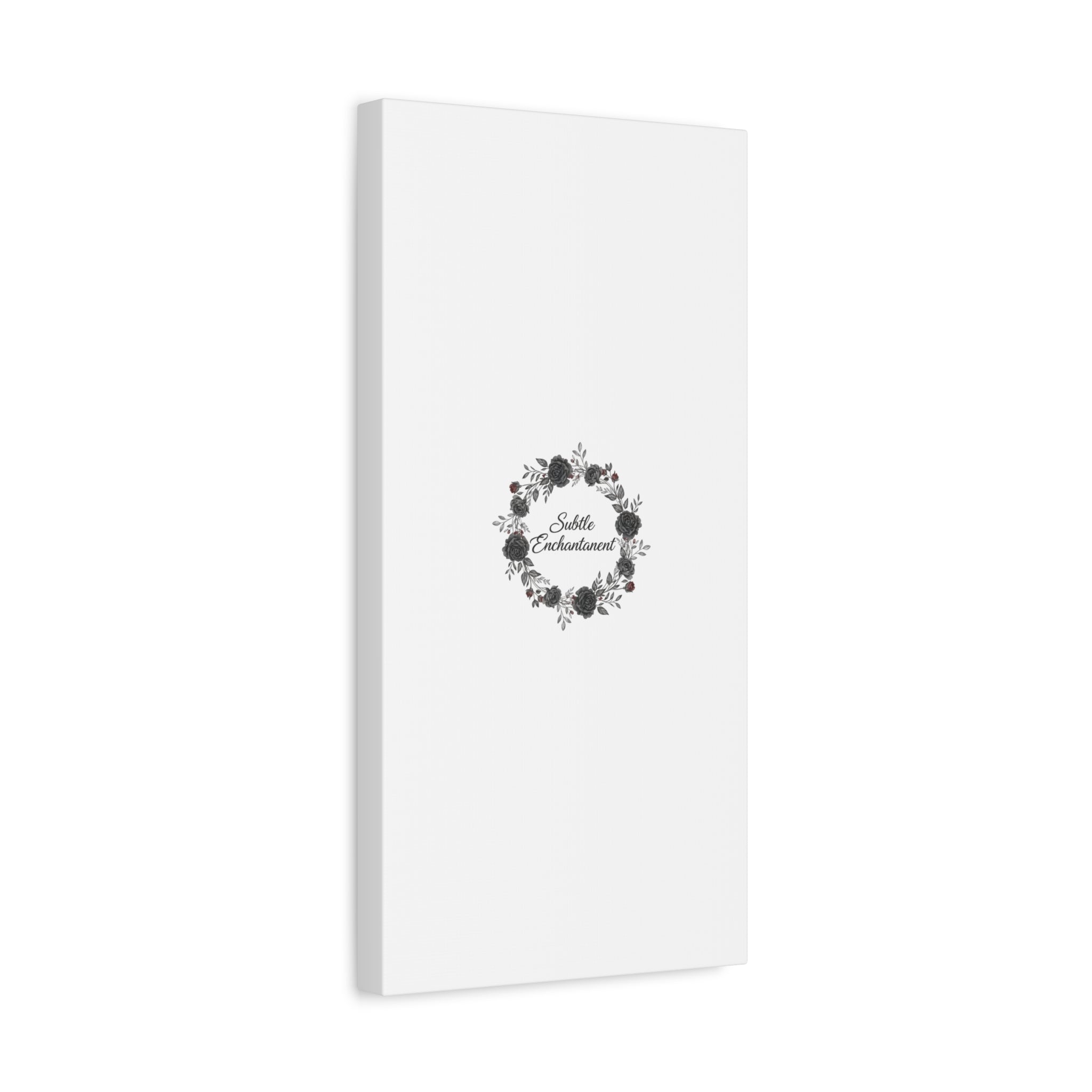 Moon Rose Wreath Canvas, Romantic Gothic Lite, Soft Goth Floral Wall Art