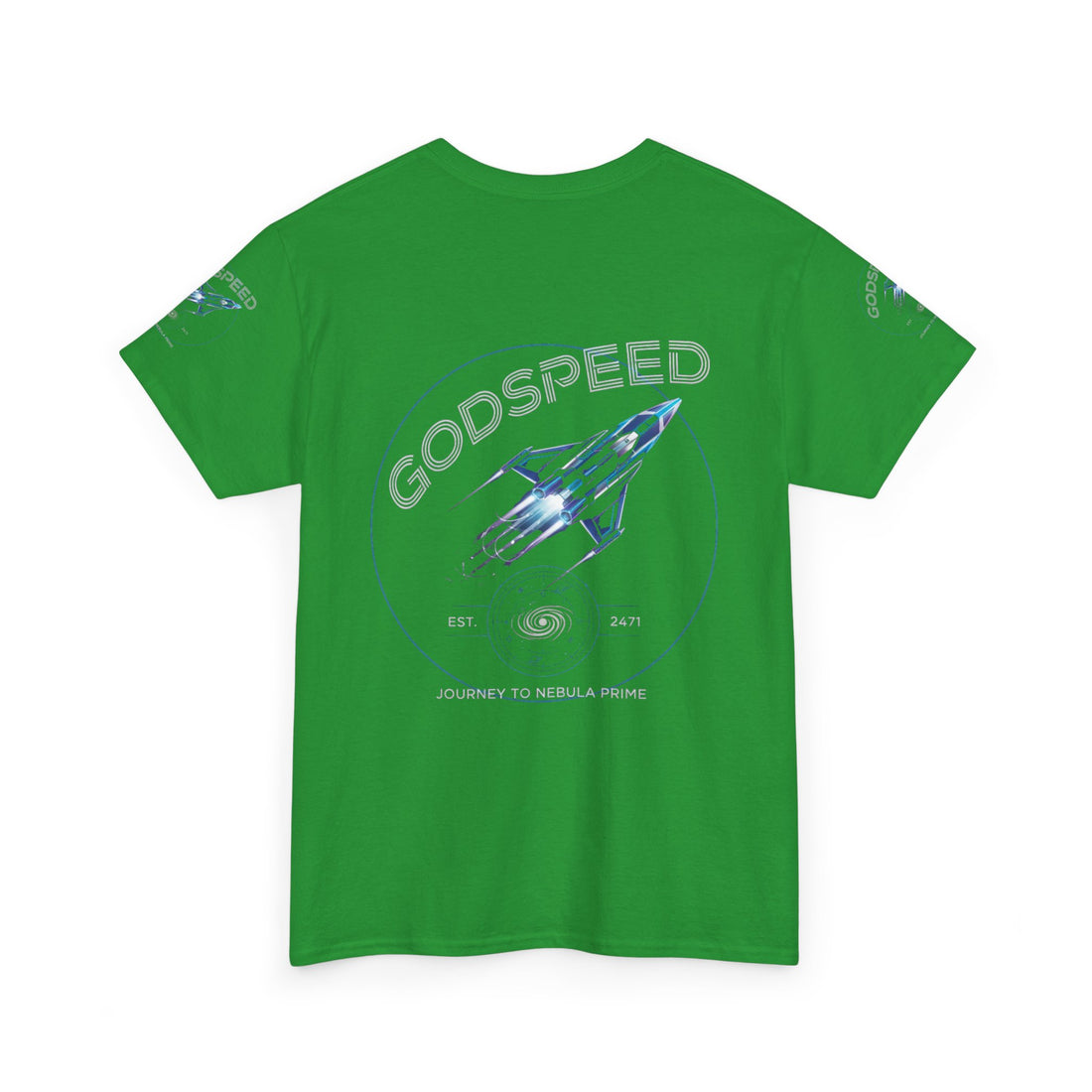 Rocket Space Unisex Tee - Godspeed to the Stars Design - Goat Corp